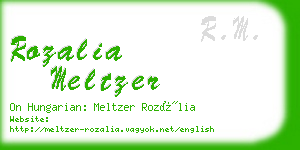 rozalia meltzer business card